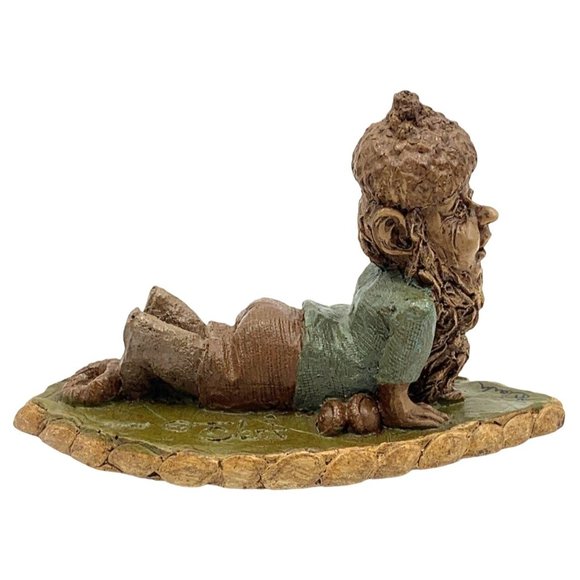 Tom Clark Gnome SLIM Signed Figurine #12 Gym Exercise Push-Ups Fitness 1989 COA - Picture 3 of 9